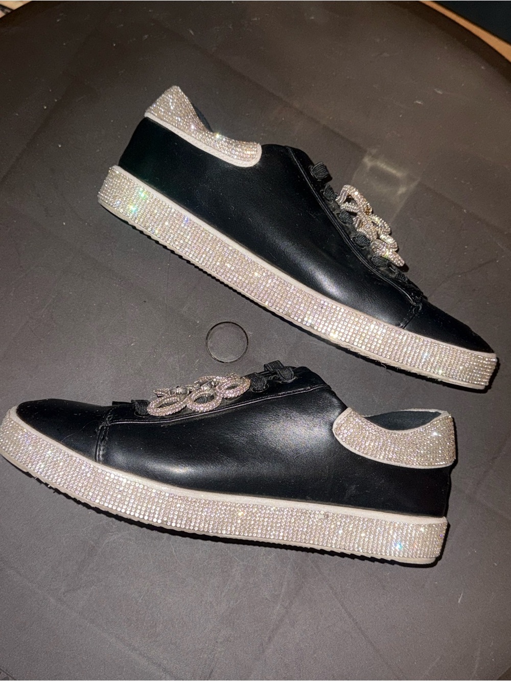 La Sheelah Shoes Women Flat Fashion Wedding Sneakers Crystals Rhinestone Blingy